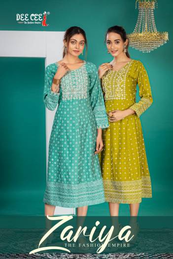 ZARIYA BY DEECEE DESIGNER VATICAN LONG KURTI WHOLESALER IN INDIA
